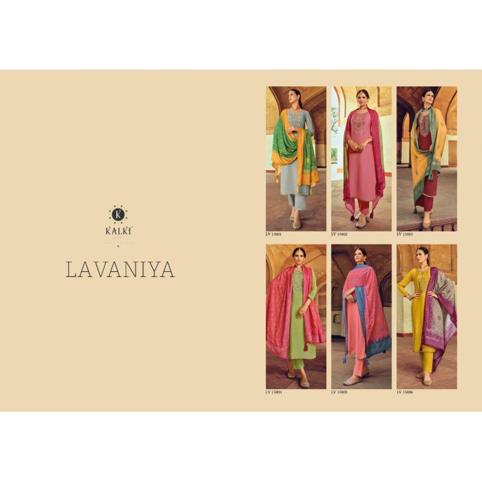 Kalki Lavaniya Pure Muslin Silk Dress Materials